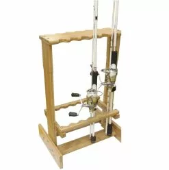 Bamboo Fishing Rod Stand RE
